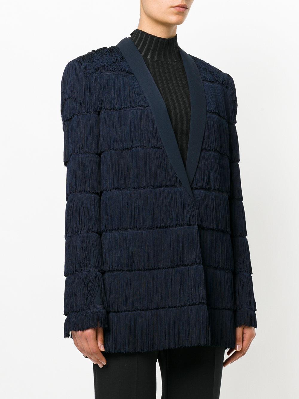 Stella McCartney Wool Fringe-trimmed Tia Jacket in Blue - Lyst