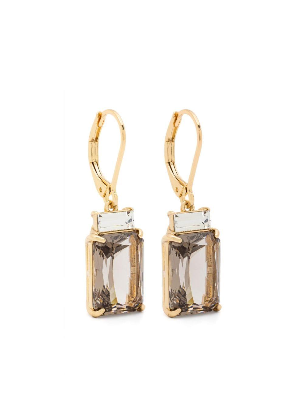 Lauren Ralph Lauren ★【ドロップ イヤリング】Gold Crystal Lauren Ralph Lauren Gold-Tone Stone & Crystal Leverback Drop