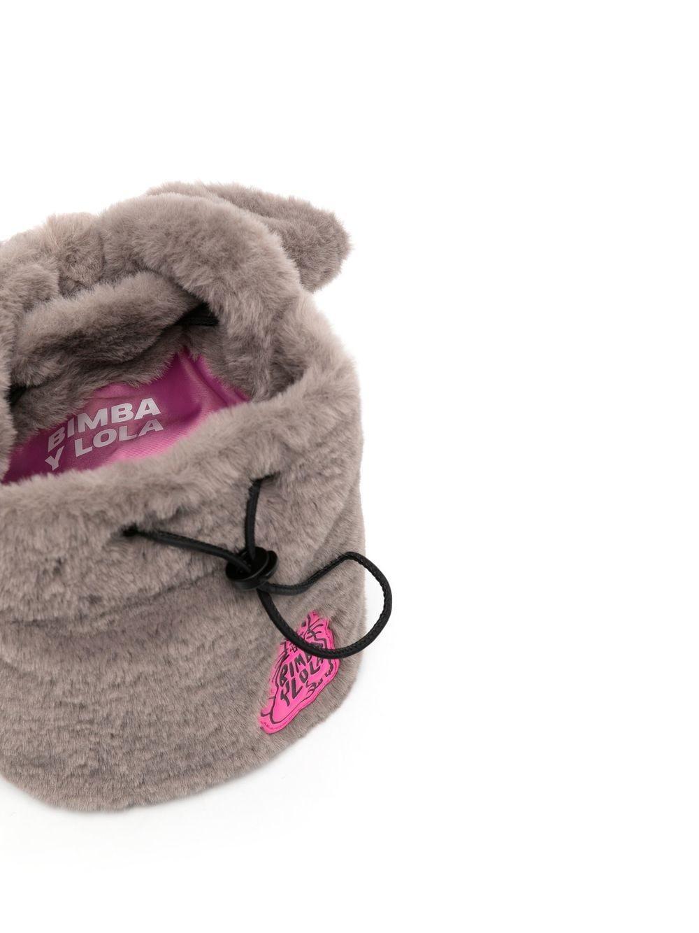 Bimba Y Lola Logo-patch Faux Fur Bucket Bag in Pink
