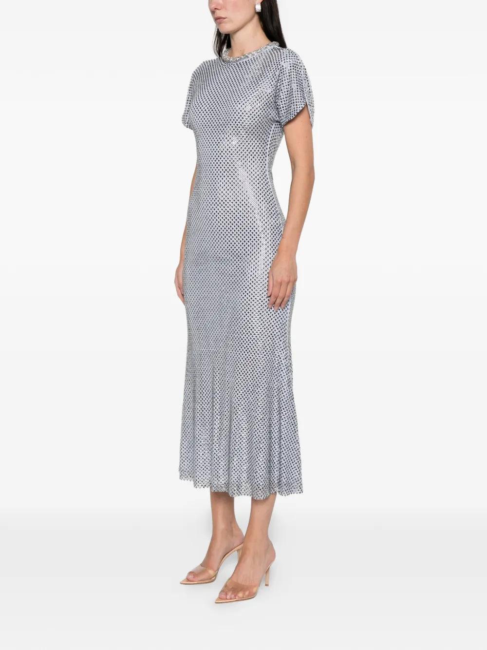 metallic maxi dress with sleeves Lynlee Metallic Maxi Dress