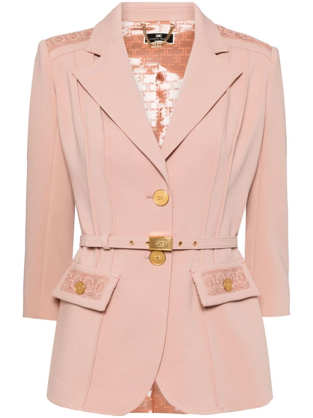Elisabetta Franchi peak-lapel single-breasted blazer - Purple