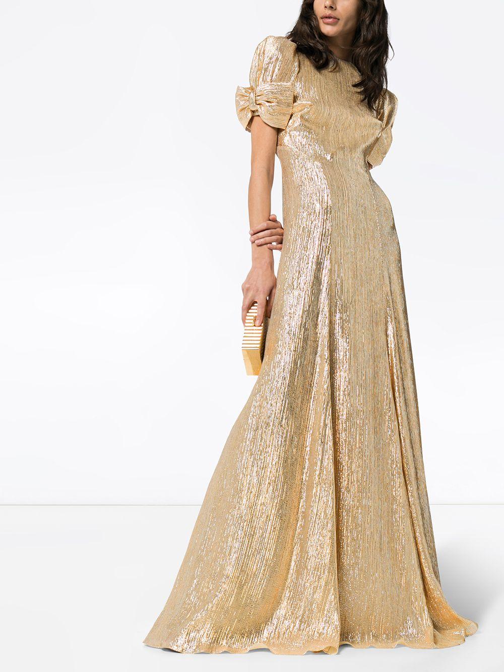 slim fit dress slacks GAIA crochet sequin maxi dress in black gold