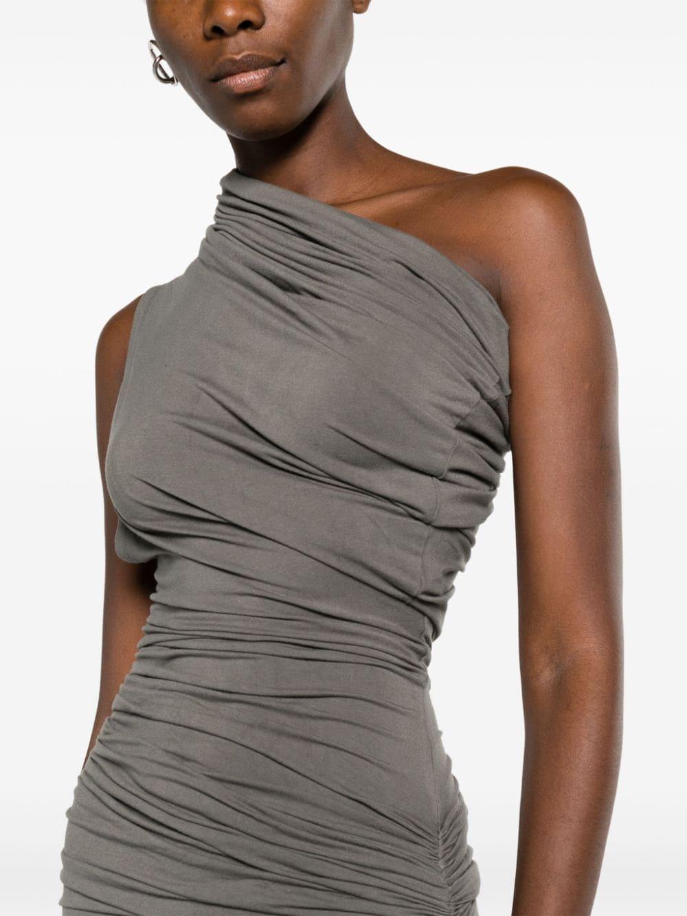 entire studios one shoulder dress Entire Studios One Shoulder Jersey Maxi Dress - Pink