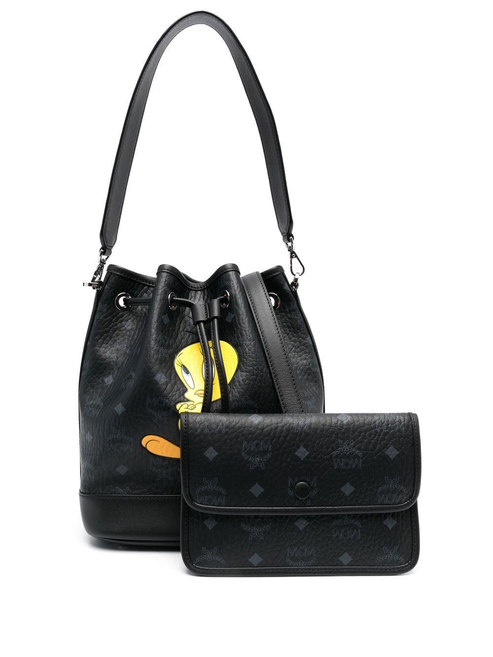 MCM X Looney Tunes Medium Dessau Bucket Bag in Black Lyst Australia