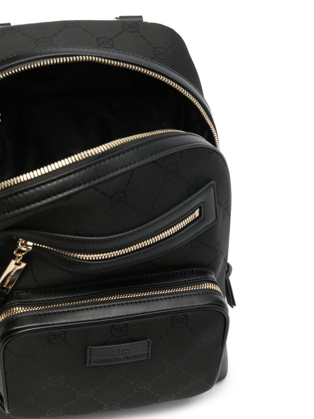 Zaino con monogramma di Elisabetta Franchi in Nero Lyst