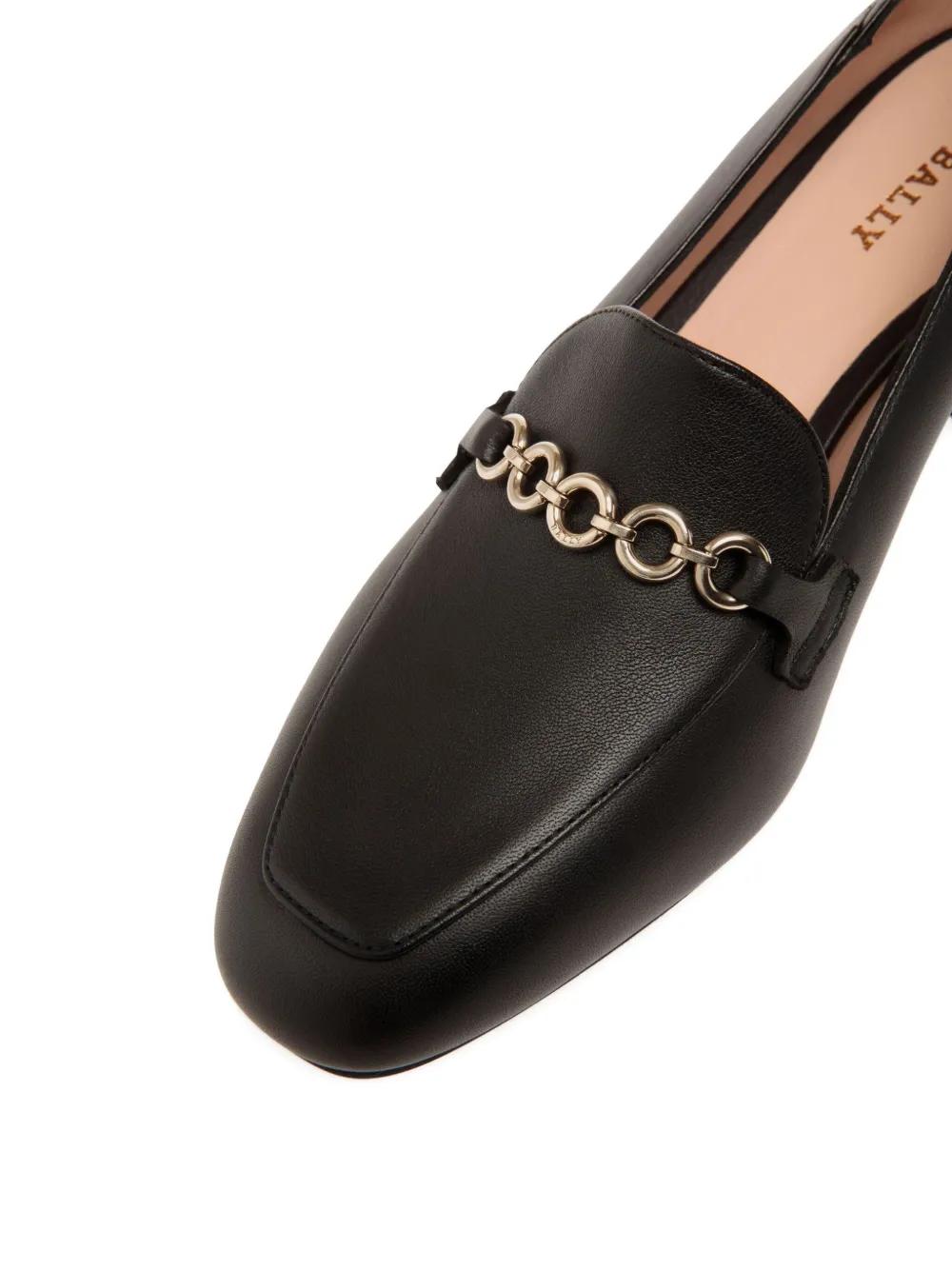 Bally Chain-Embellished Leather Pumps in Black Lyst UK - Main Image