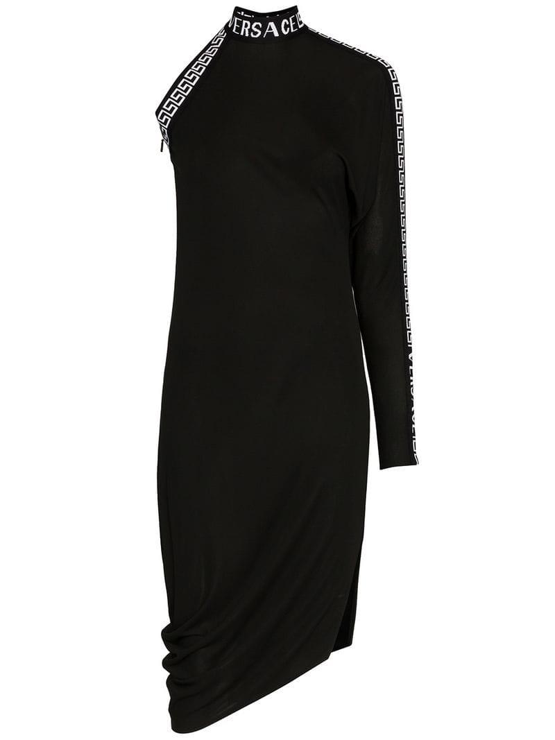 Versace Greca Tape One Sleeve Dress 