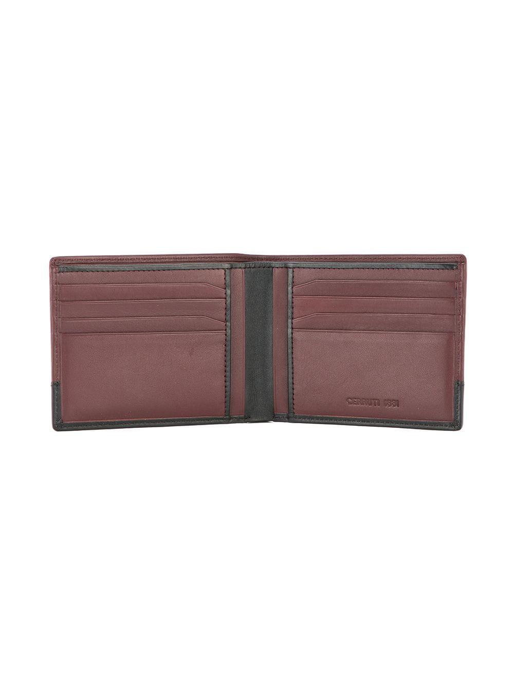 Cerruti 1881 Leather Two-tone Foldover Wallet in Brown for Men - Lyst