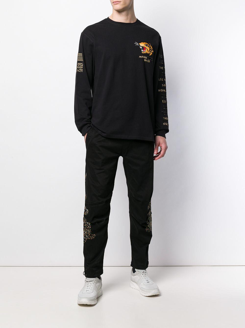 Maharishi Cotton Cargo Dragon Track Pants in Black for Men - Lyst