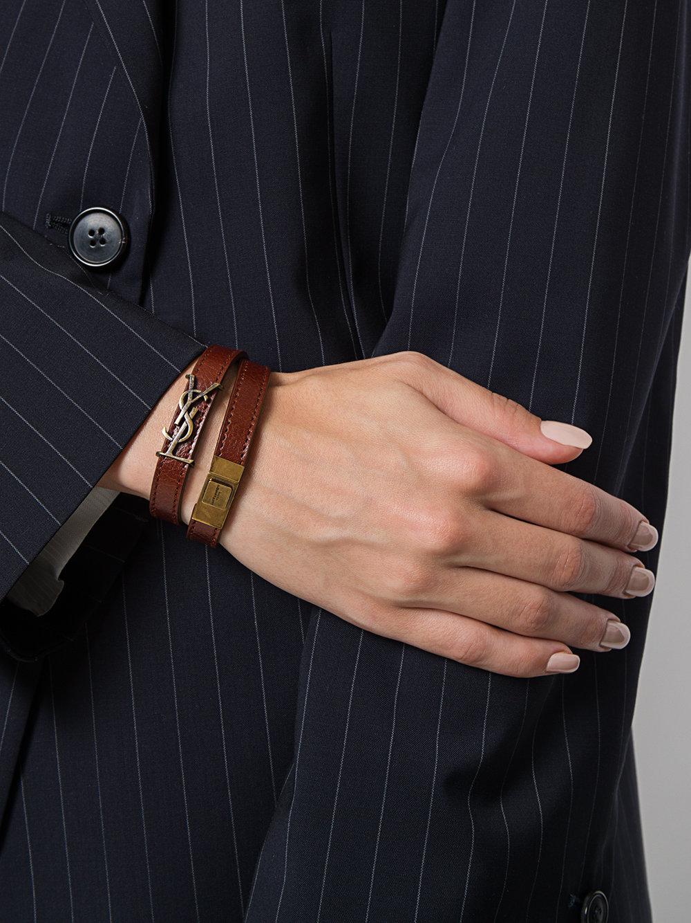 ysl bracelet leather