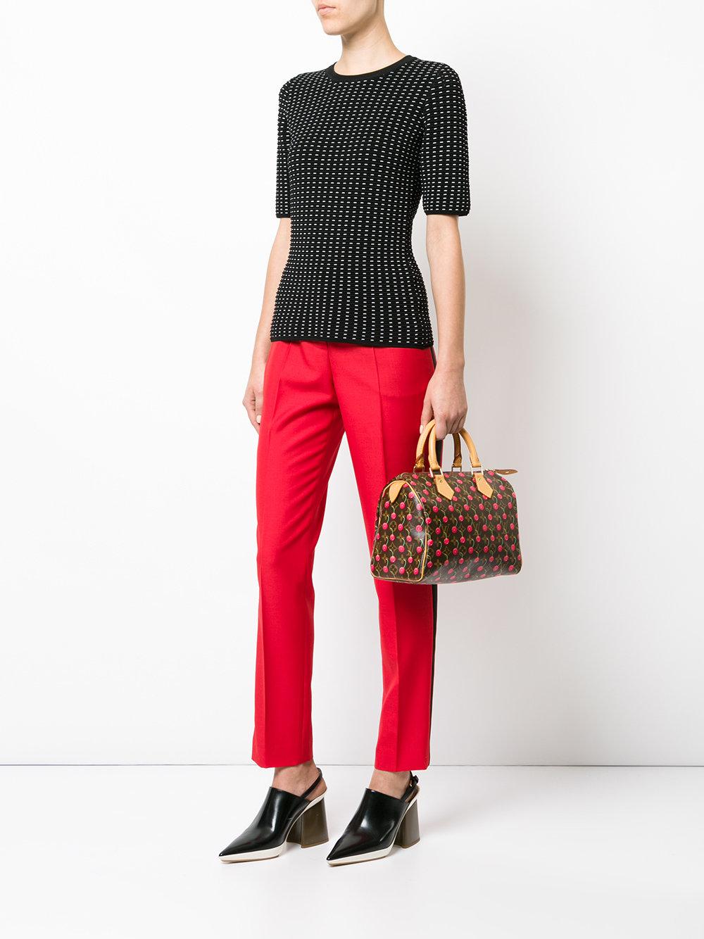 Louis Vuitton Leather Speedy 25 Cherry Monogram Bag in Brown - Lyst