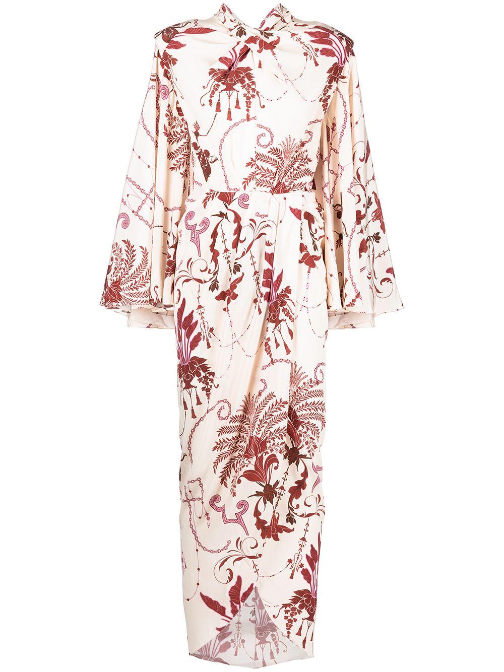 Johanna Ortiz Ancient Palms Floral-print Silk Maxi Dress in White | Lyst