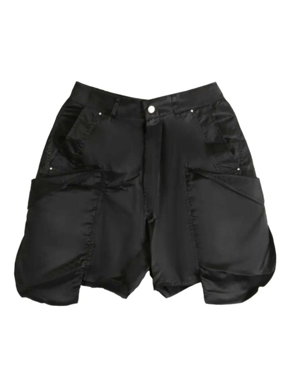 Rick Owens レザーショートパンツ Mサイズ レディース Rick Owens レディース レザー ドローストリング ショートパンツ