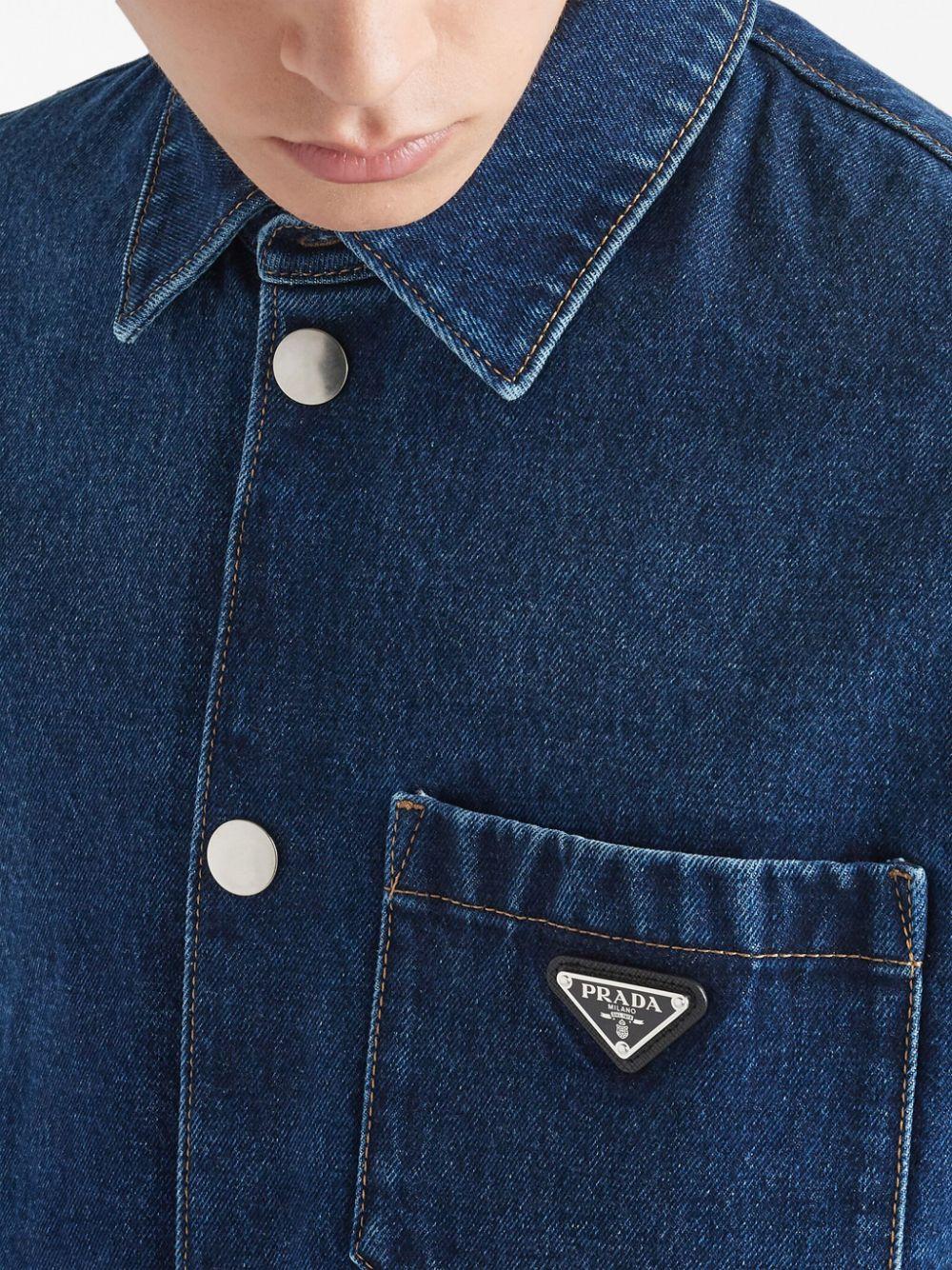 PRADA Denim Vest Triangle Logo - ベスト