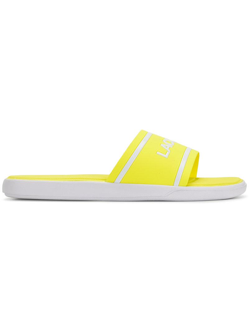 Claquette lacoste jaune Outlet