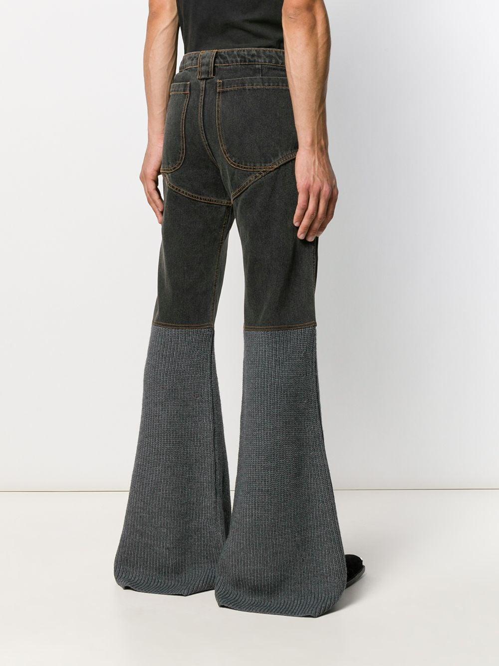Telfar Denim Knitted Panel Jeans in Grey (Gray) for Men - Lyst