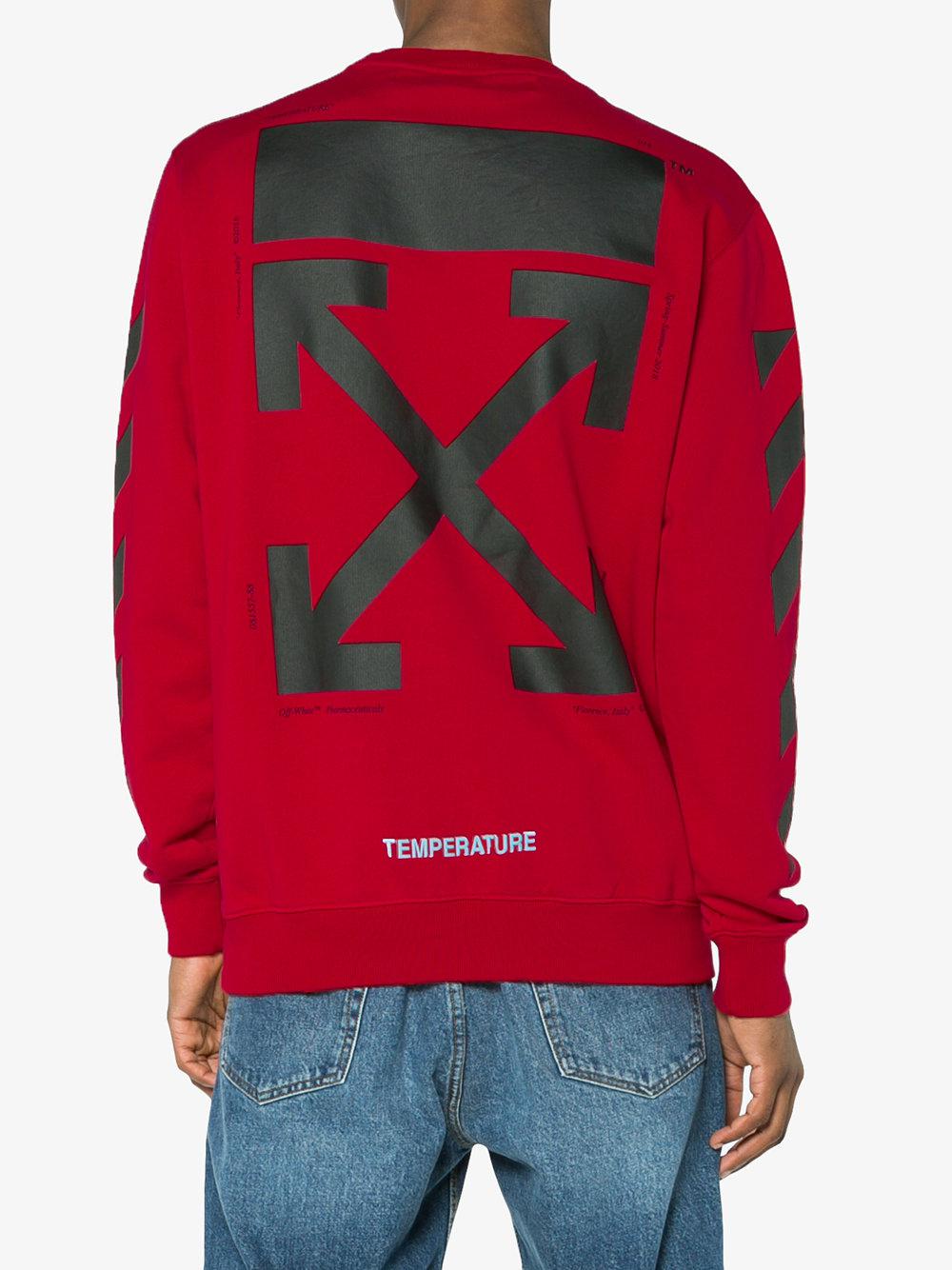 Sudadera con estampado Mona Lisa Off-White c/o Virgil Abloh de Algodón de  color Rojo para hombre | Lyst