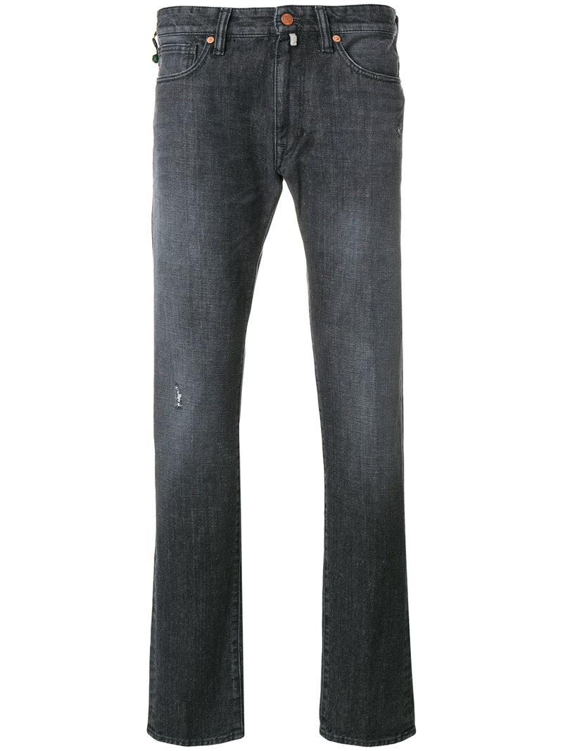 Incotex Denim Straight-leg Jeans in Grey (Grey) for Men - Lyst