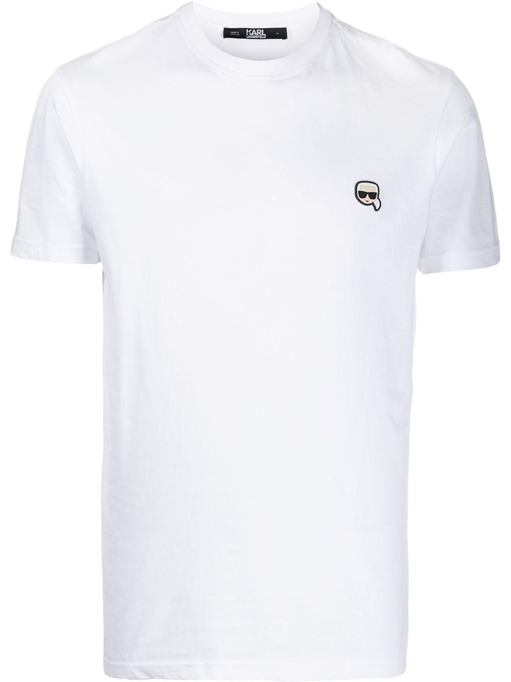 Karl Lagerfeld Cotton Small Patch T-shirt in White for Men - Lyst