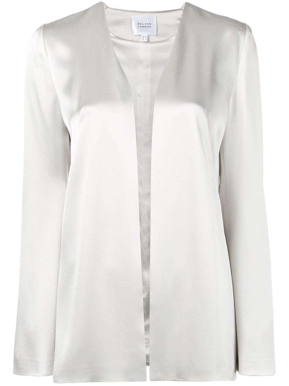 Galvan London Satin Evening Jacket in White - Lyst