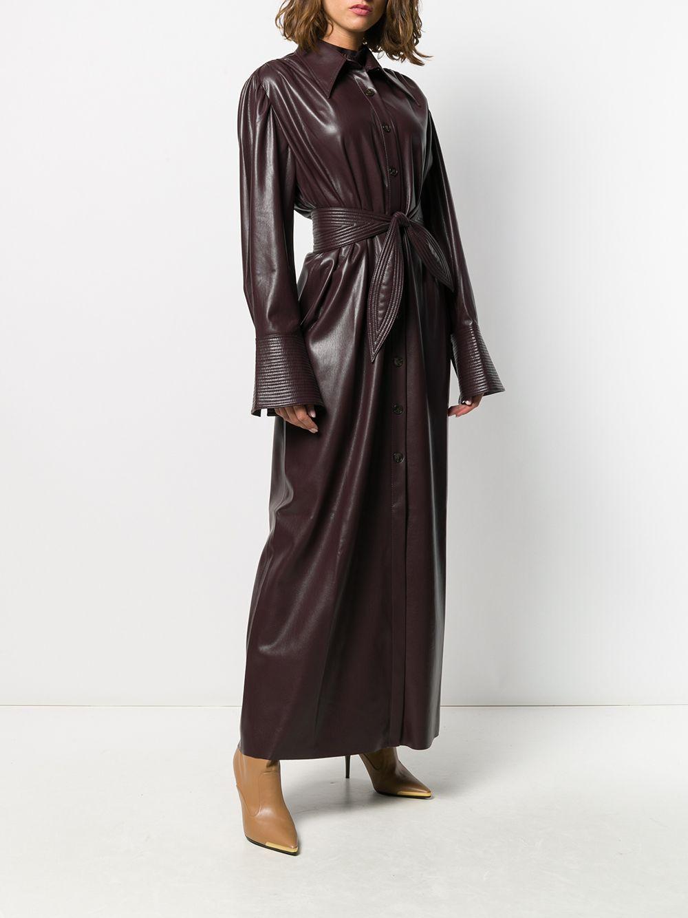 Nanushka Rosana Vegan Leather Maxi Dress in Brown - Lyst