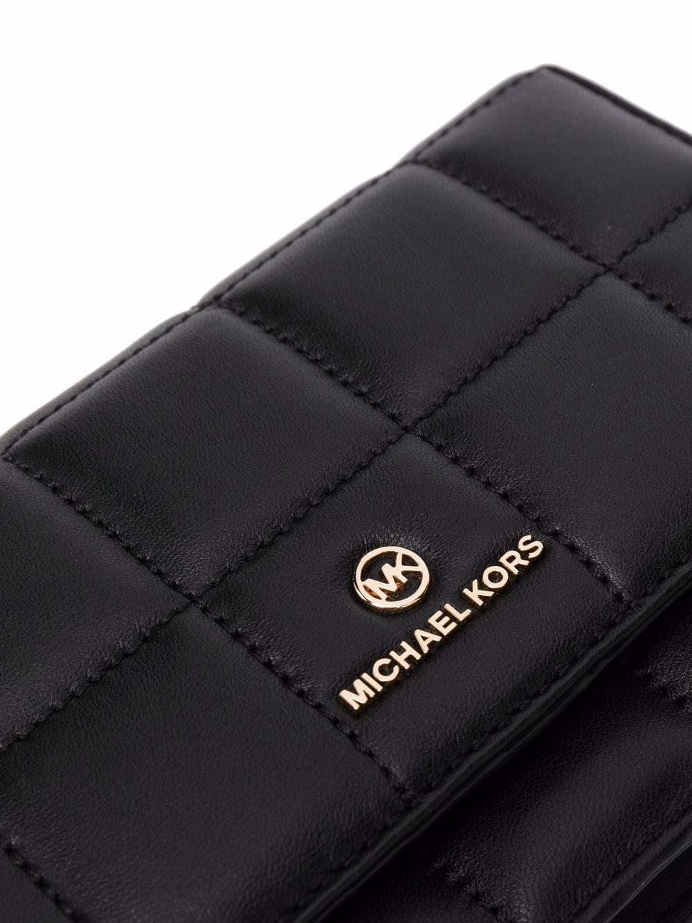 MICHAEL Michael Kors Leather Small Smartphone Quilted Bag in Black ...