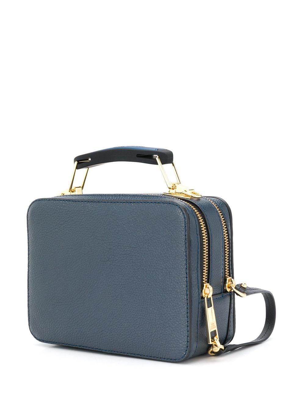 Marc Jacobs Leather The Textured Mini Box Bag in Blue Lyst
