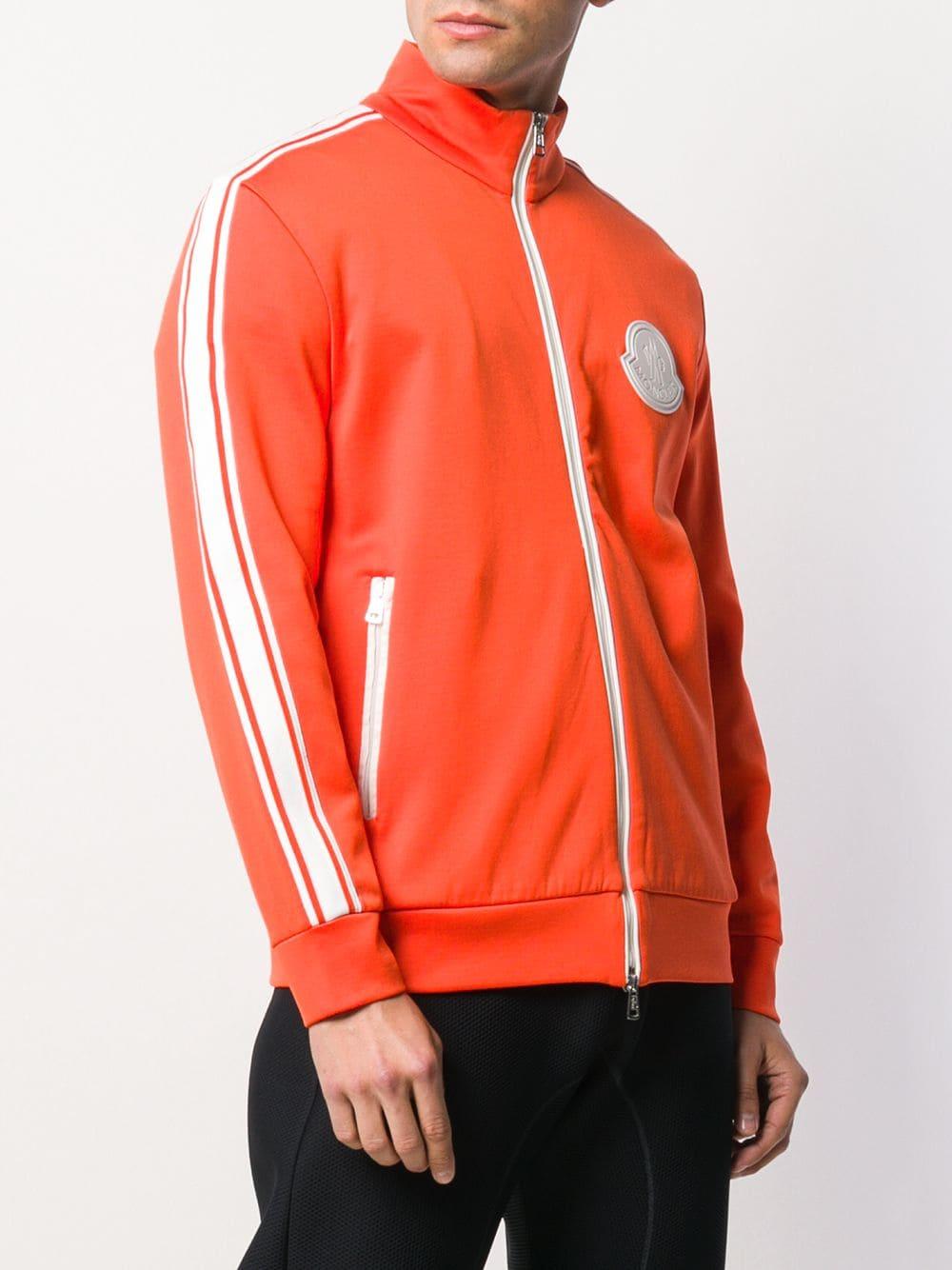 Moncler Zip-up Sweatshirt in Orange for Men | Lyst