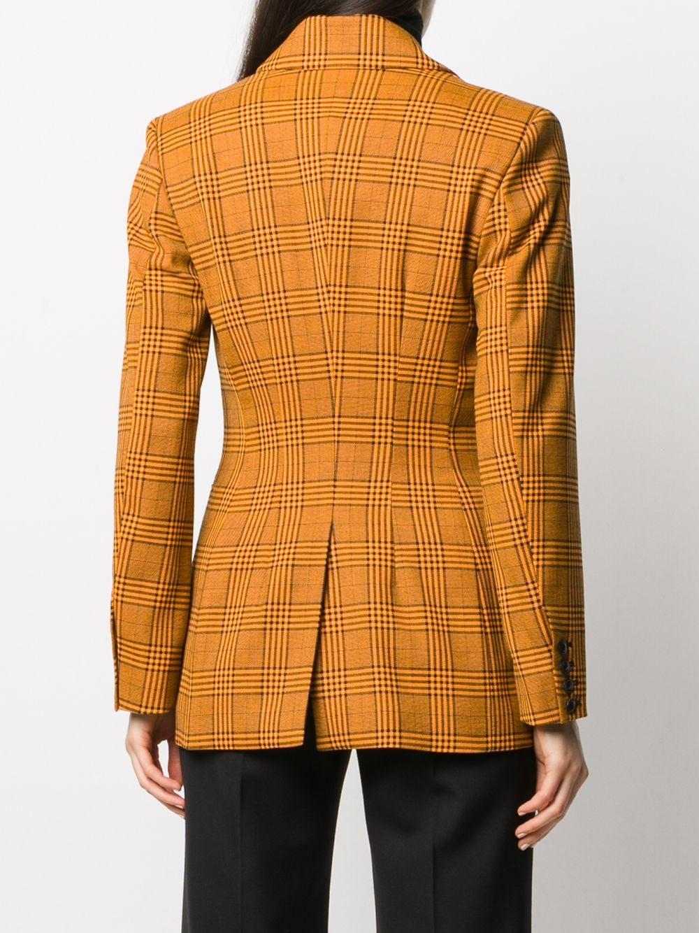 orange check blazer