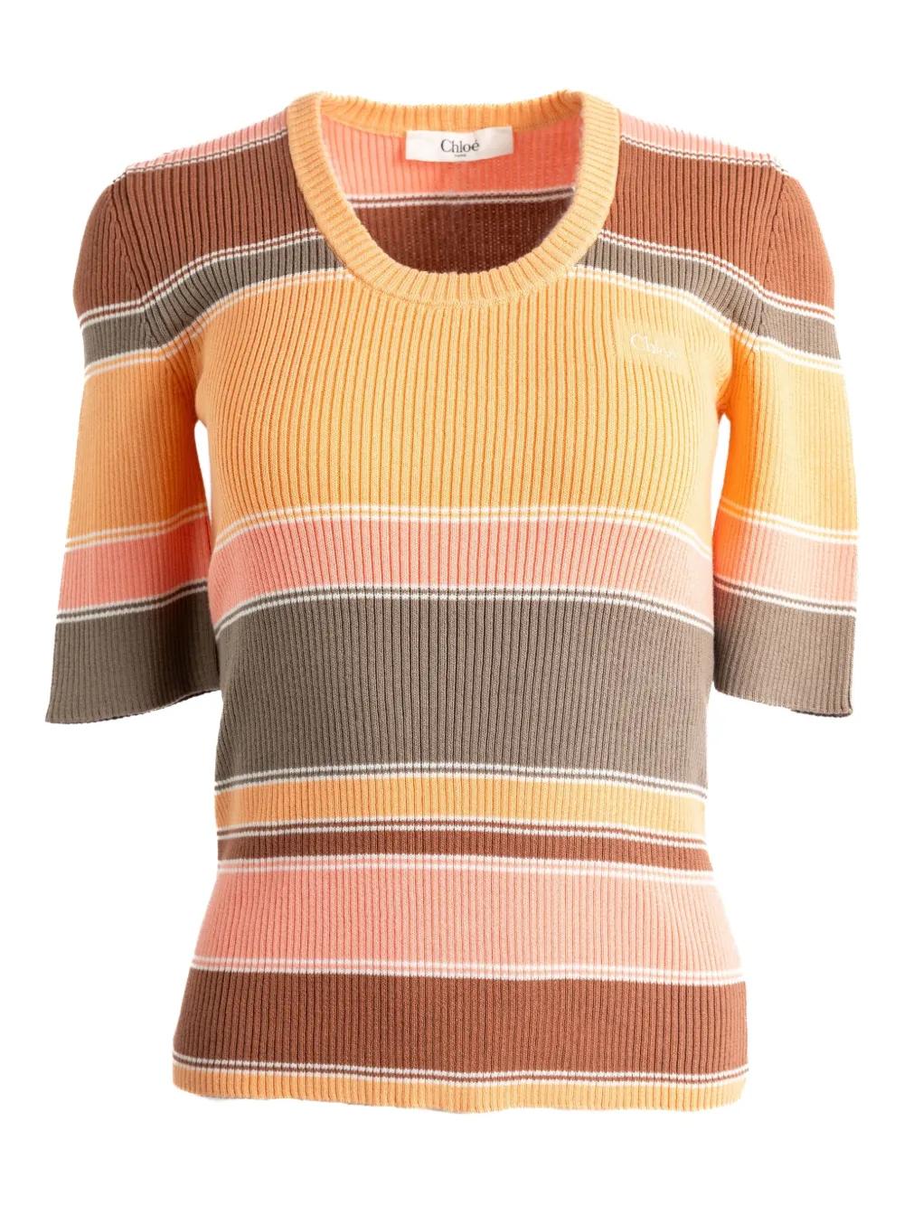 Tシャツ・カットソー CHLOE Women Tops 25AJH11170 6H1 Yellow Chloe' Logo Baby Fit T-Shirt - Yellow - Women | 25AJH111706H1