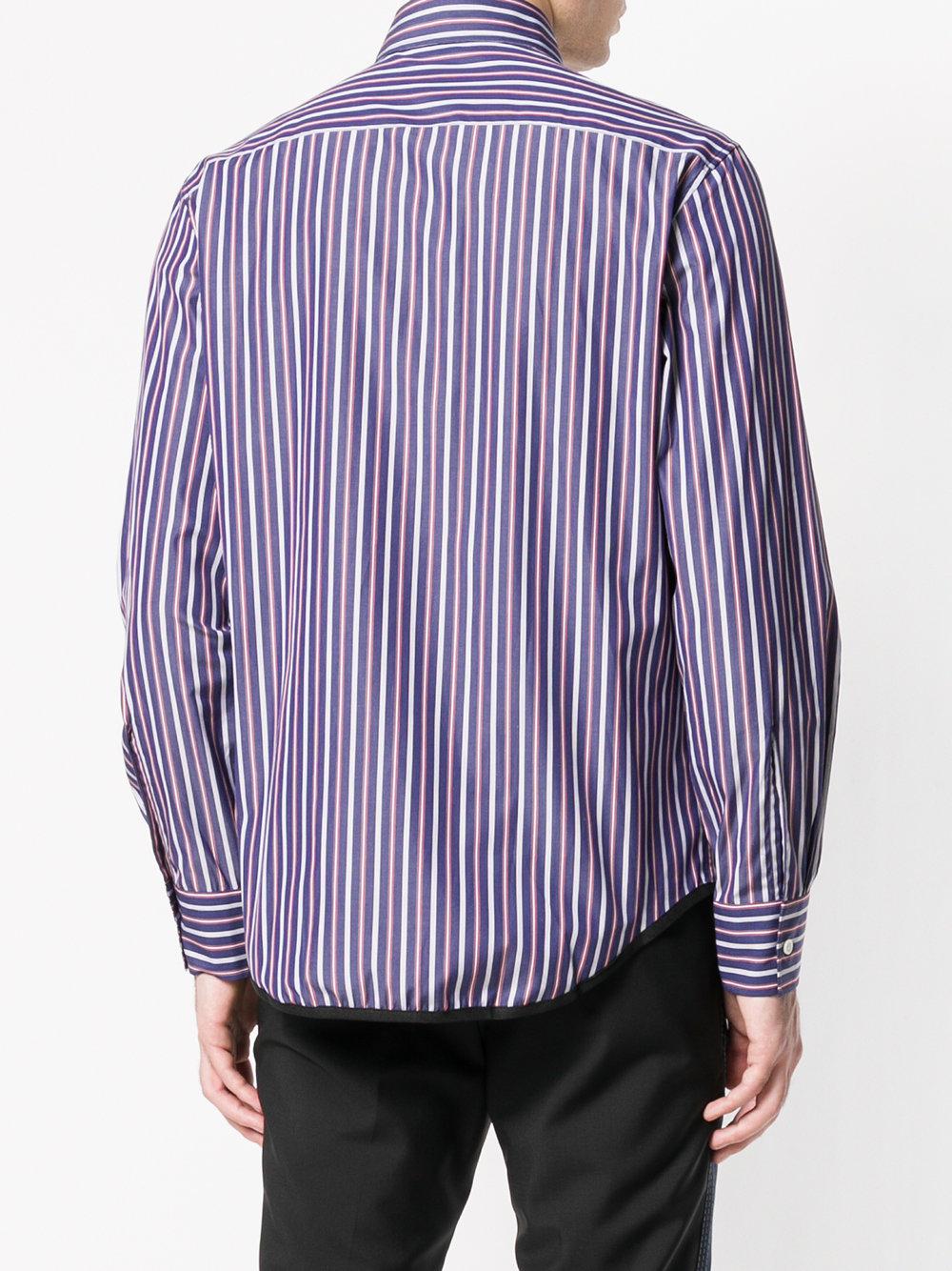 Lanvin Striped Print Shirt in Blue for Men - Save 52% - Lyst