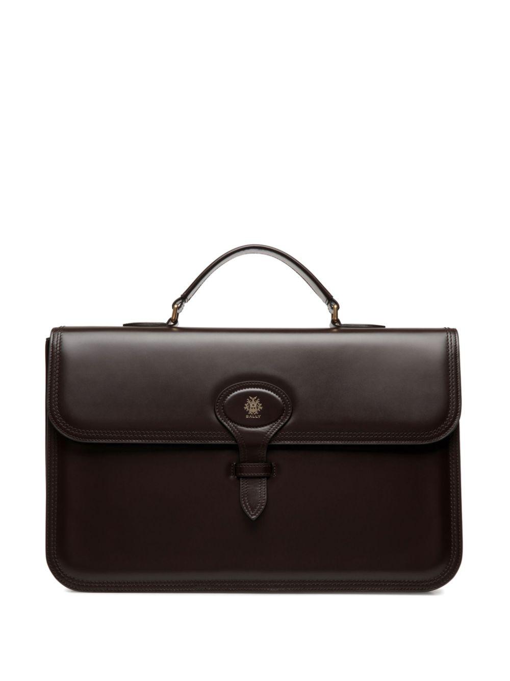 Bally メンズ ブラック ロゴ ビジネスバッグ ブリーフケース・ノート 