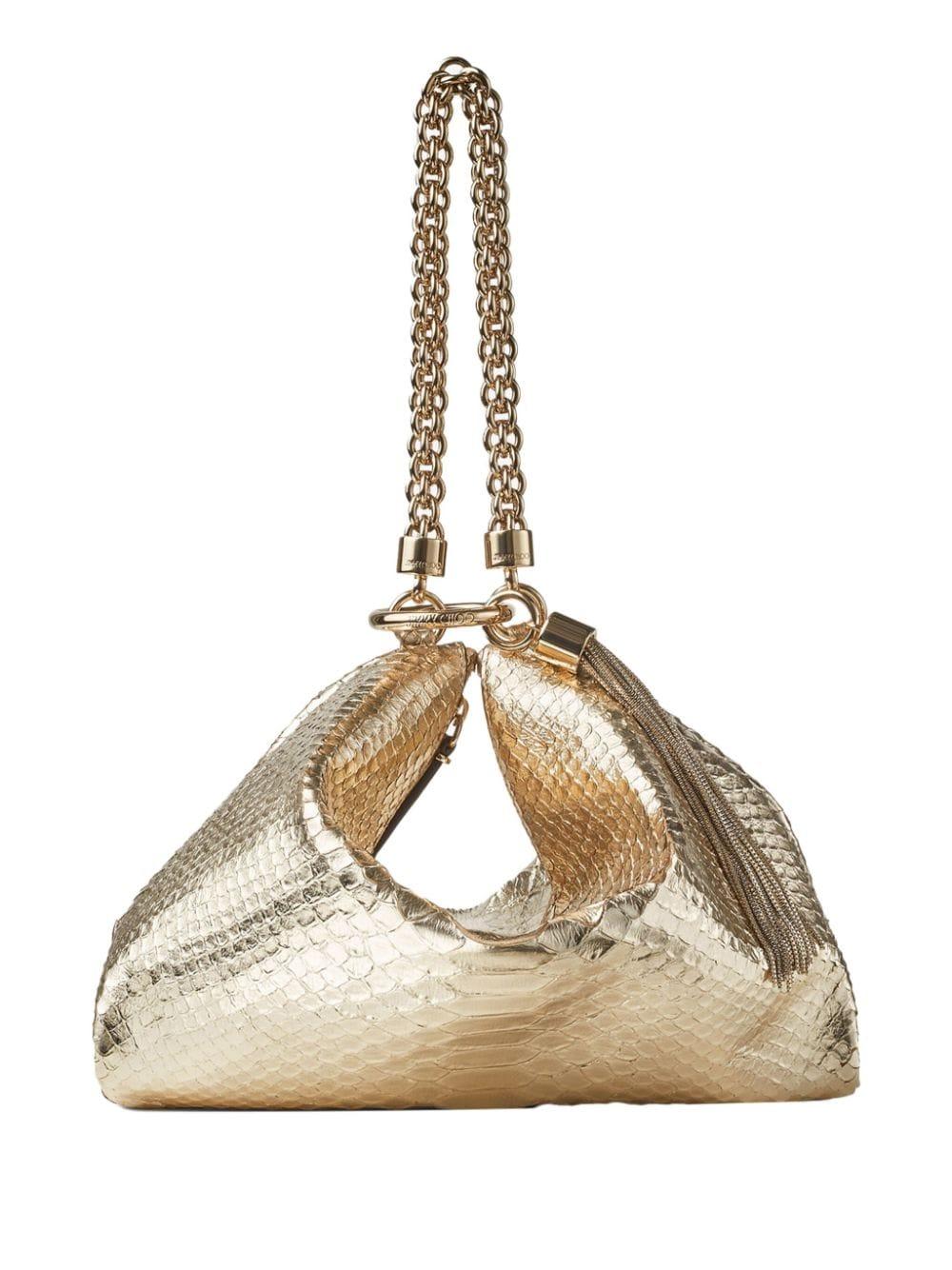 Jimmy Choo Callie Clutch Mit Schlangenleder Optik in Natur Lyst DE