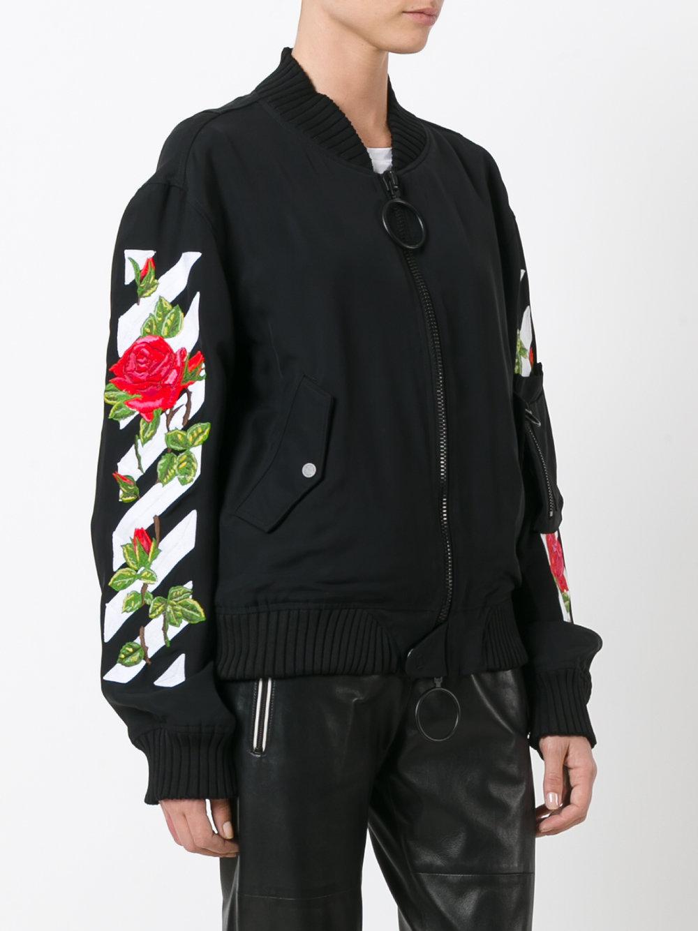 black rose bomber jacket
