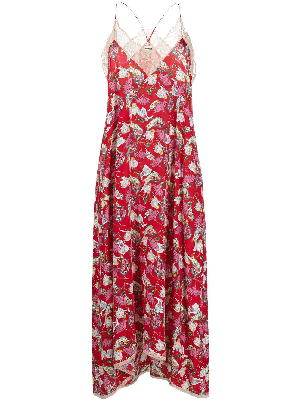 Zadig & Voltaire Risty Paisley Psyche Dress in Red | Lyst