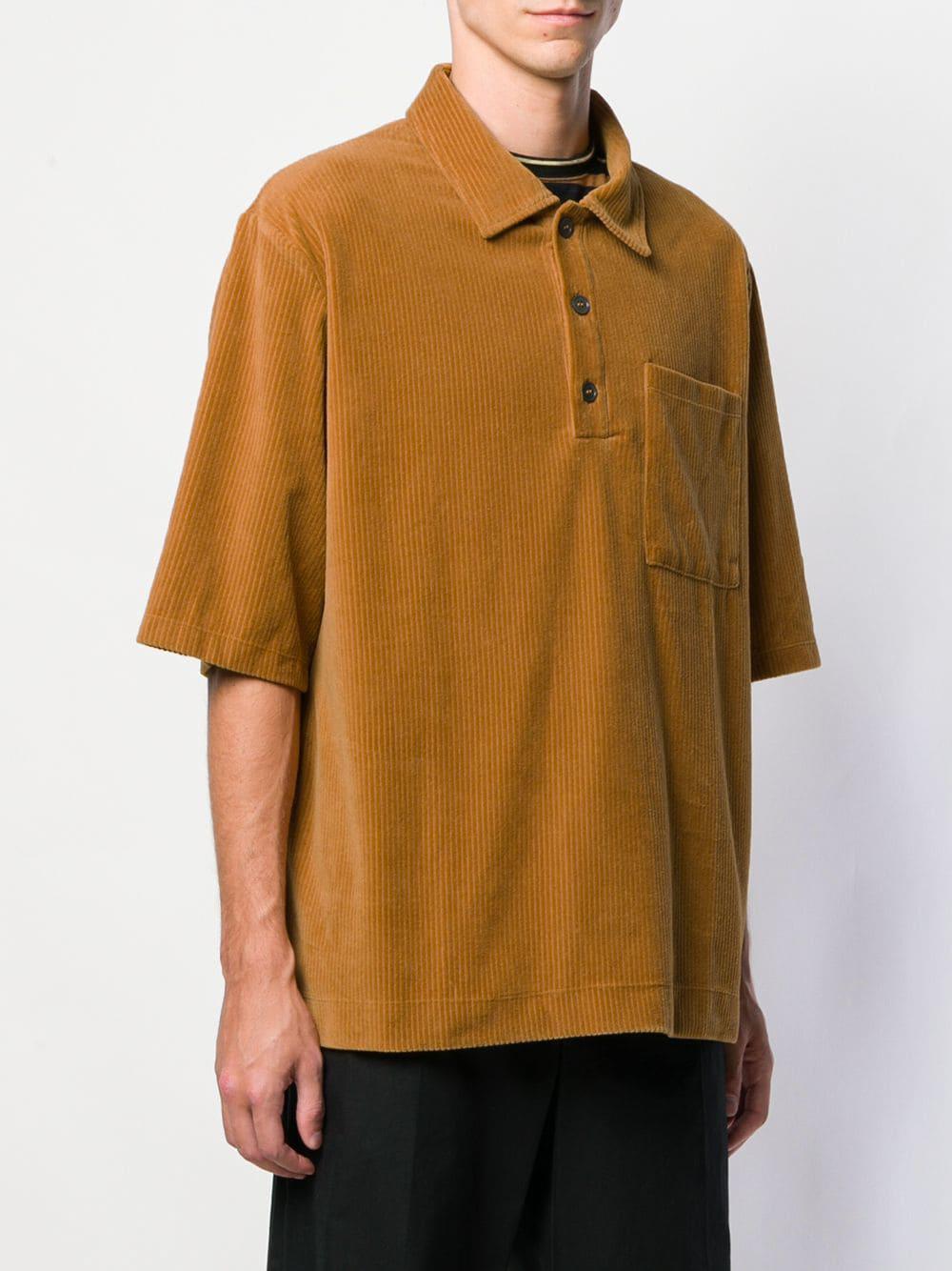 Our Legacy Corduroy Polo Shirt in Yellow for Men | Lyst
