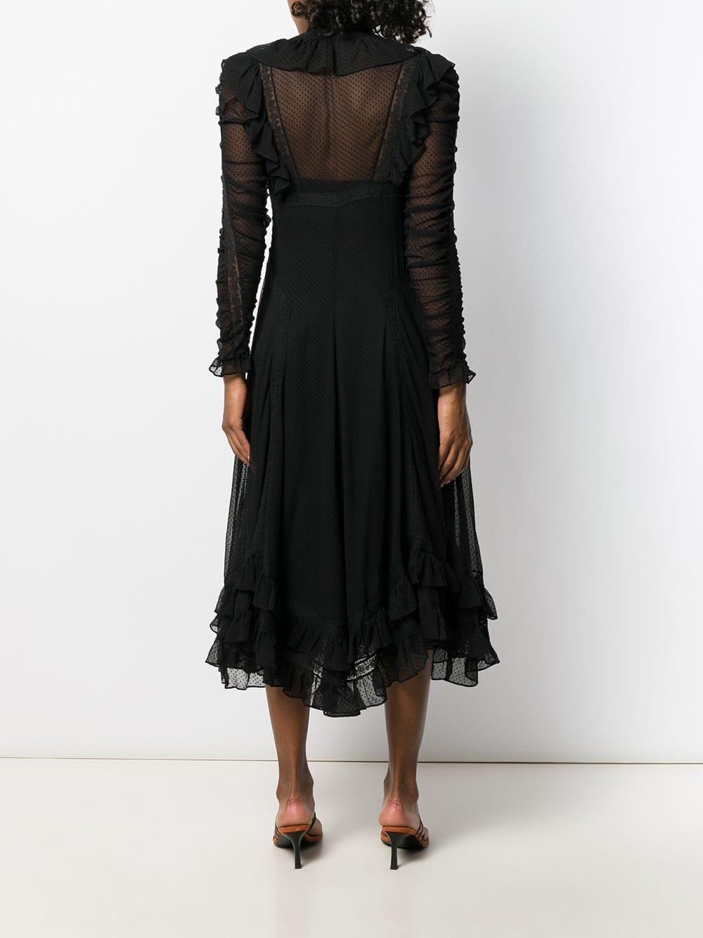 Zimmermann Sabotage Lace Dress in Black | Lyst