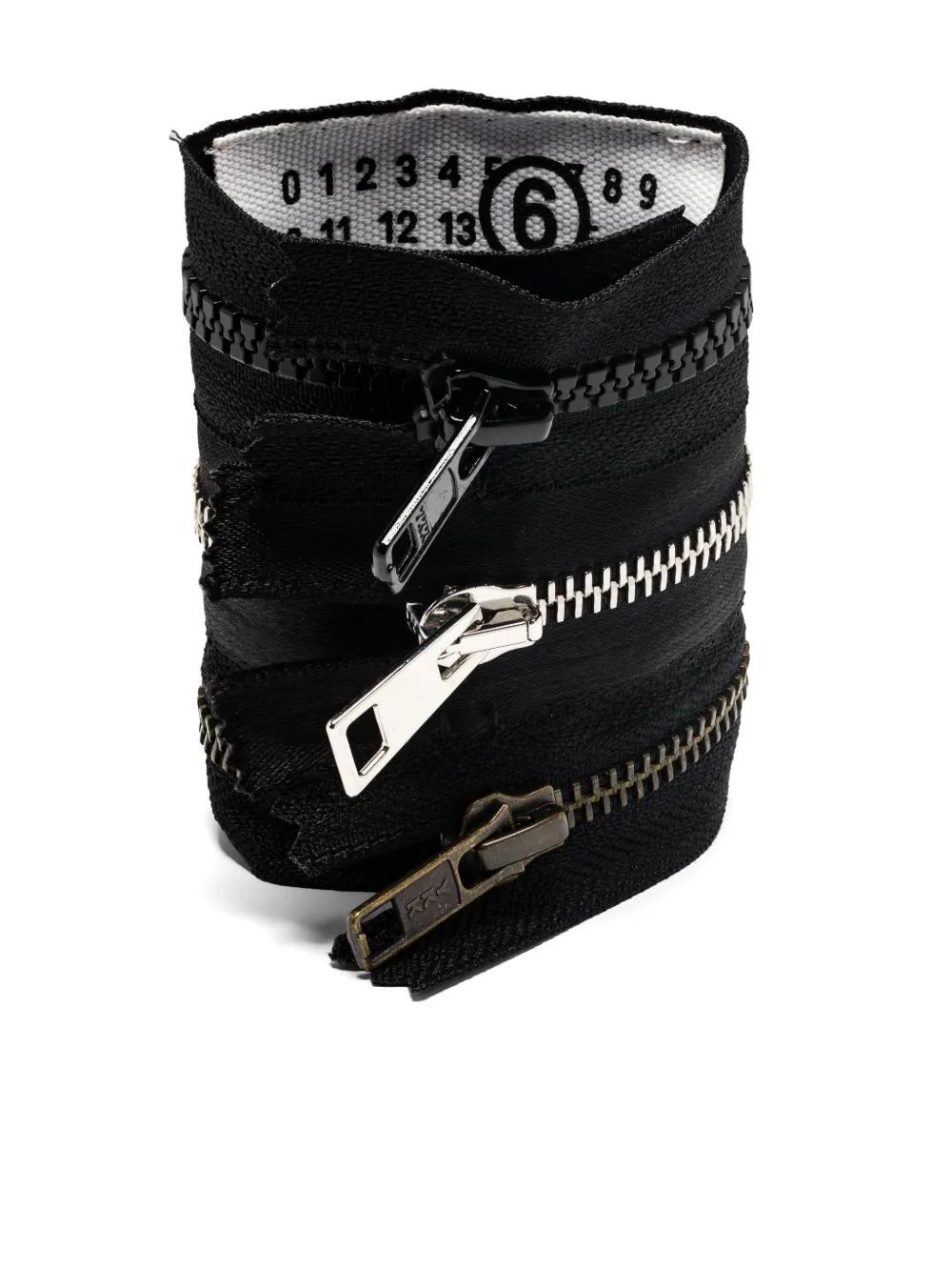 MM6 by Maison Margiela Zipped Bracelet in Black | Lyst