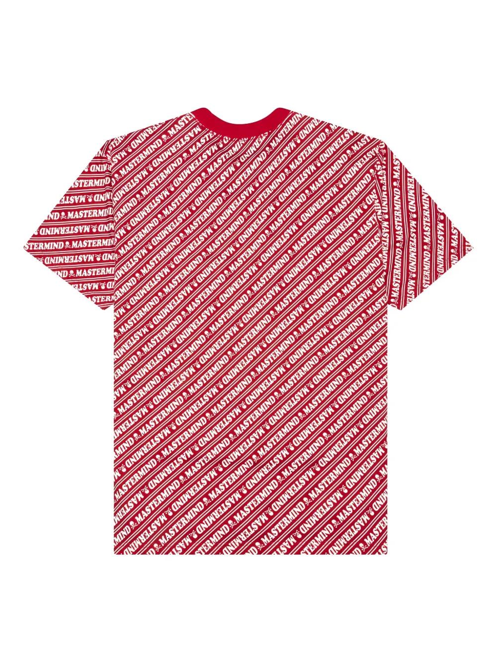 【関税込み】MASTERMIND WORLD レッド ロゴ Tシャツ Mastermind World ロゴテープ Tシャツ | レッド | FARFETCH JP
