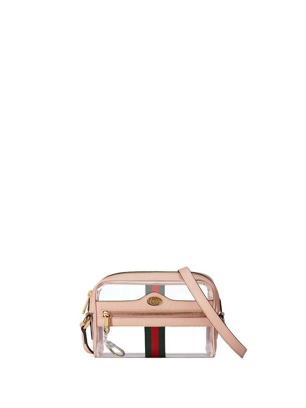 Gucci Pink Translucent Ophidia Camera Bag Crossbody Clear Beach