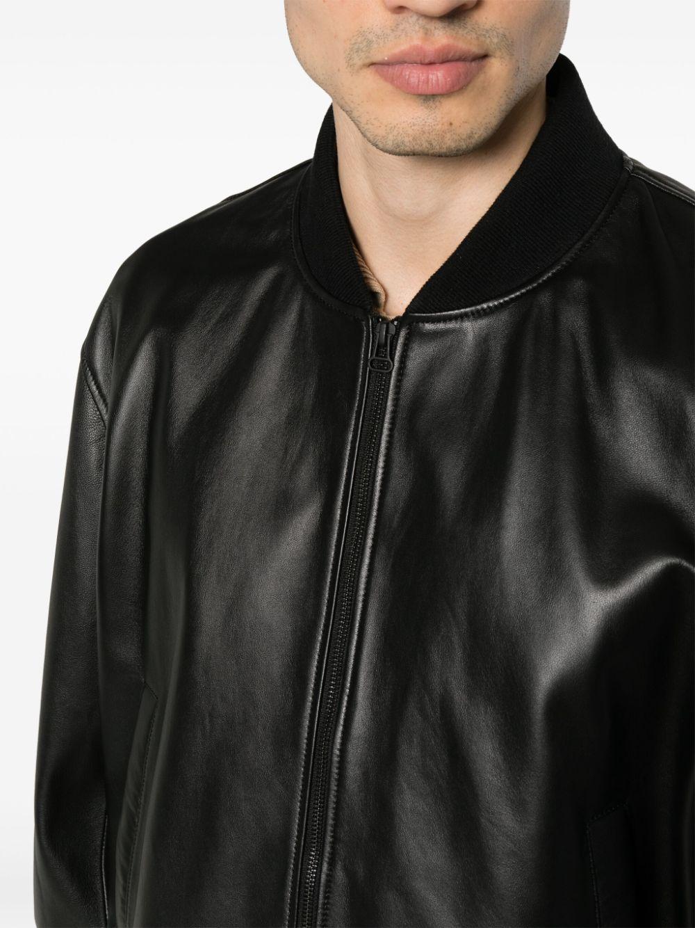 Closed Leather Bomber Jacket in Black for Men Lyst - Main Image