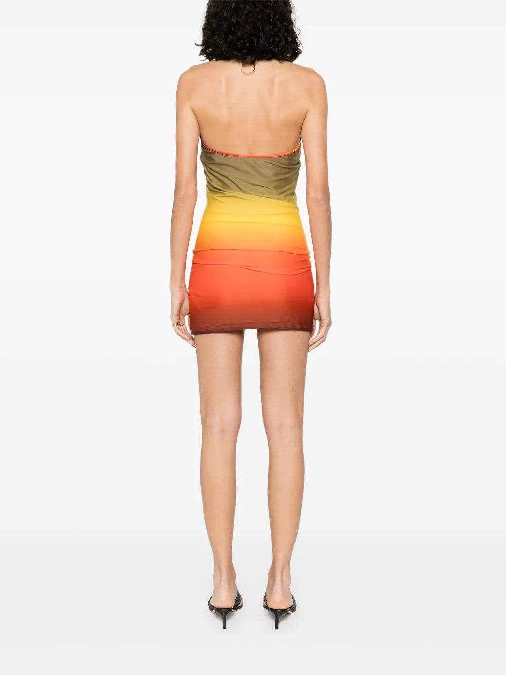 open lace back dress The Attico Mini Dress In Printed Muslin