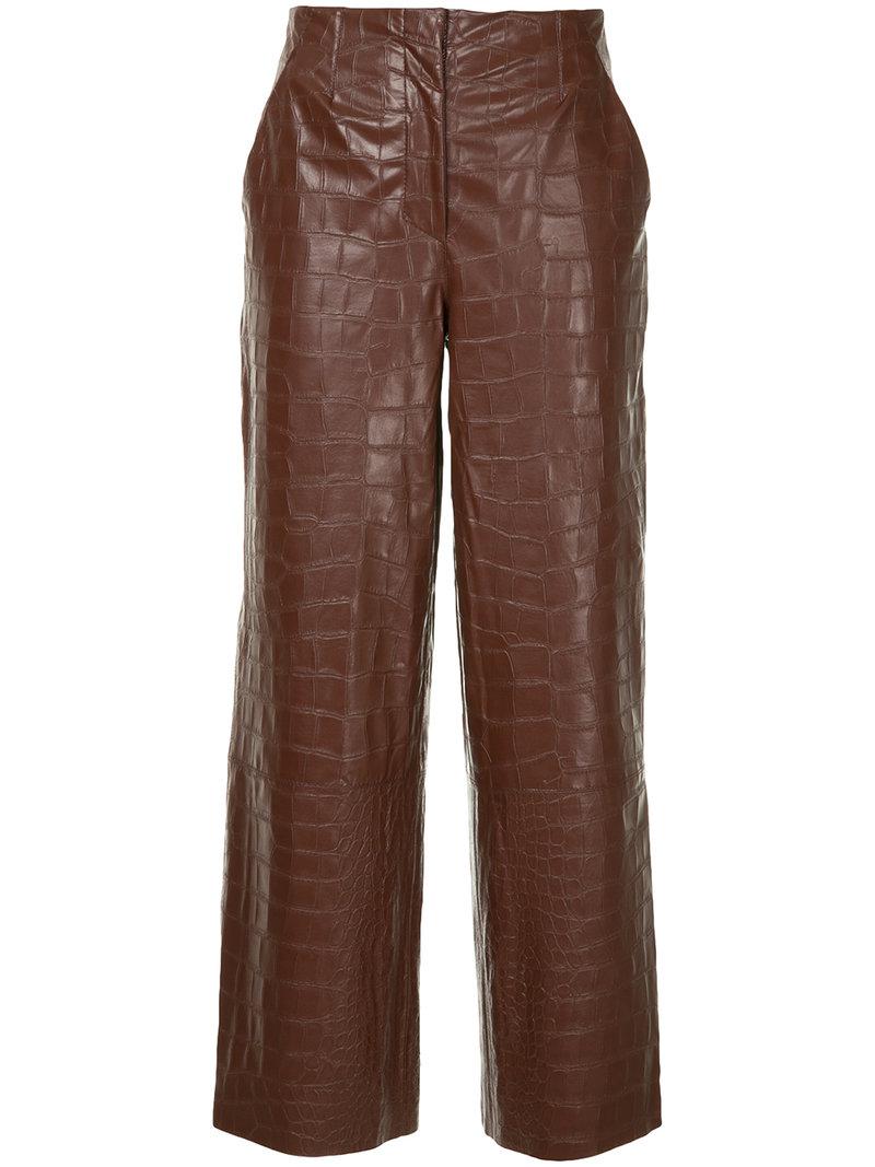 Nanushka Crocodile Embossed Faux 