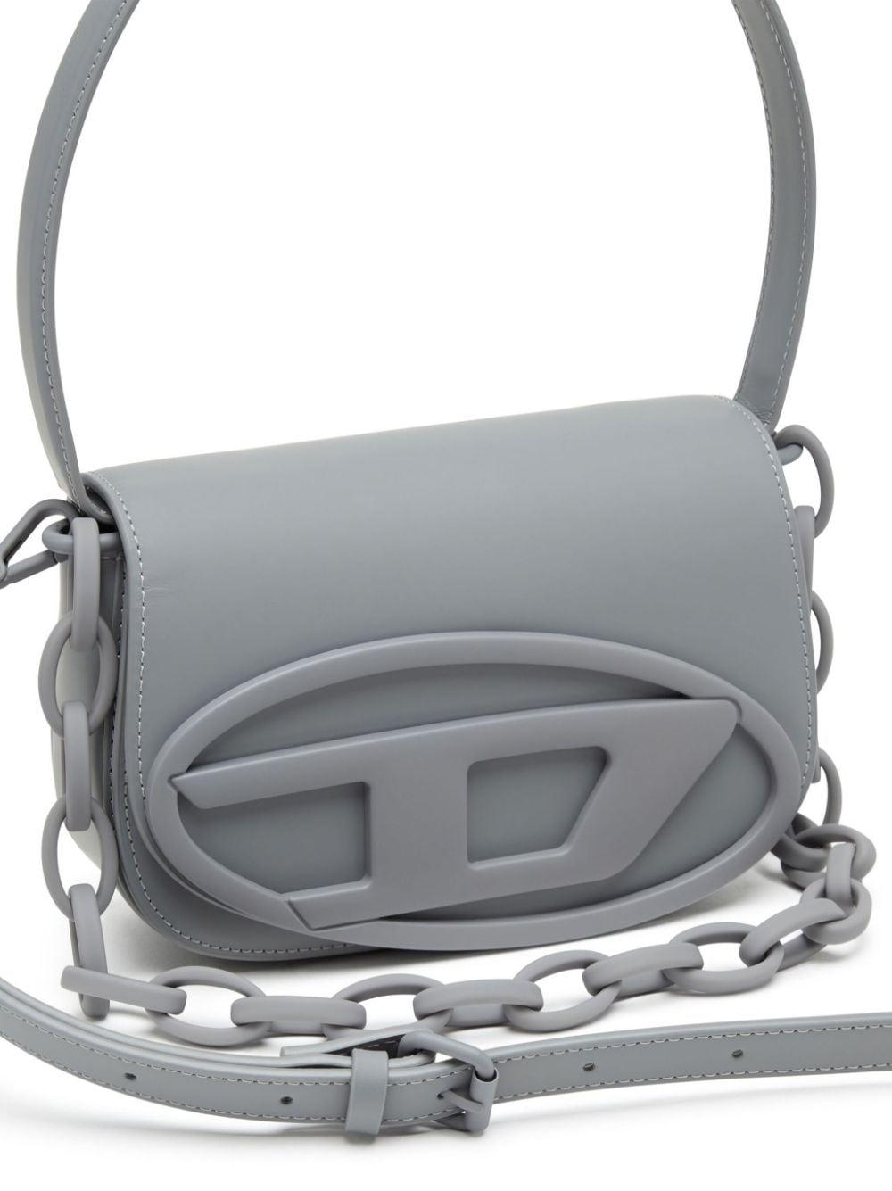 DIESEL ☆ 1DR-Iconic shoulder bag in matte leather グレー Women's 1DR-Iconic shoulder bag in matte leather | Grey | Diesel