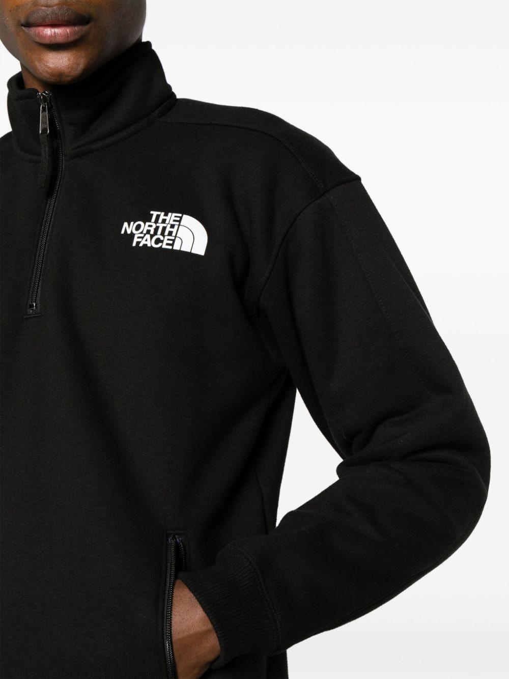 The North Face logo-print Fleece Jacket - Black