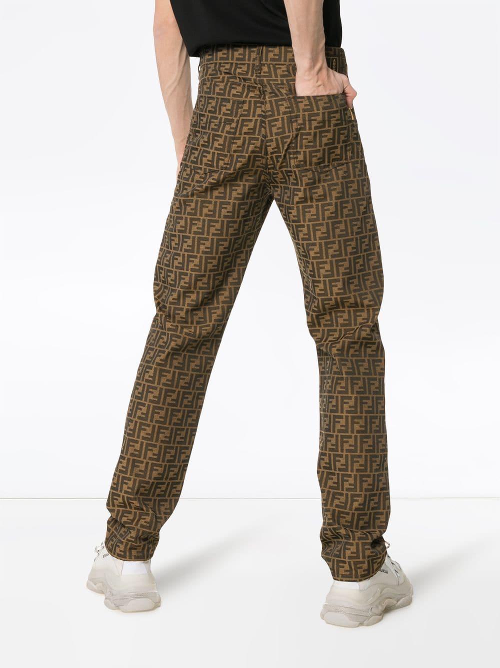 fendi print jeans