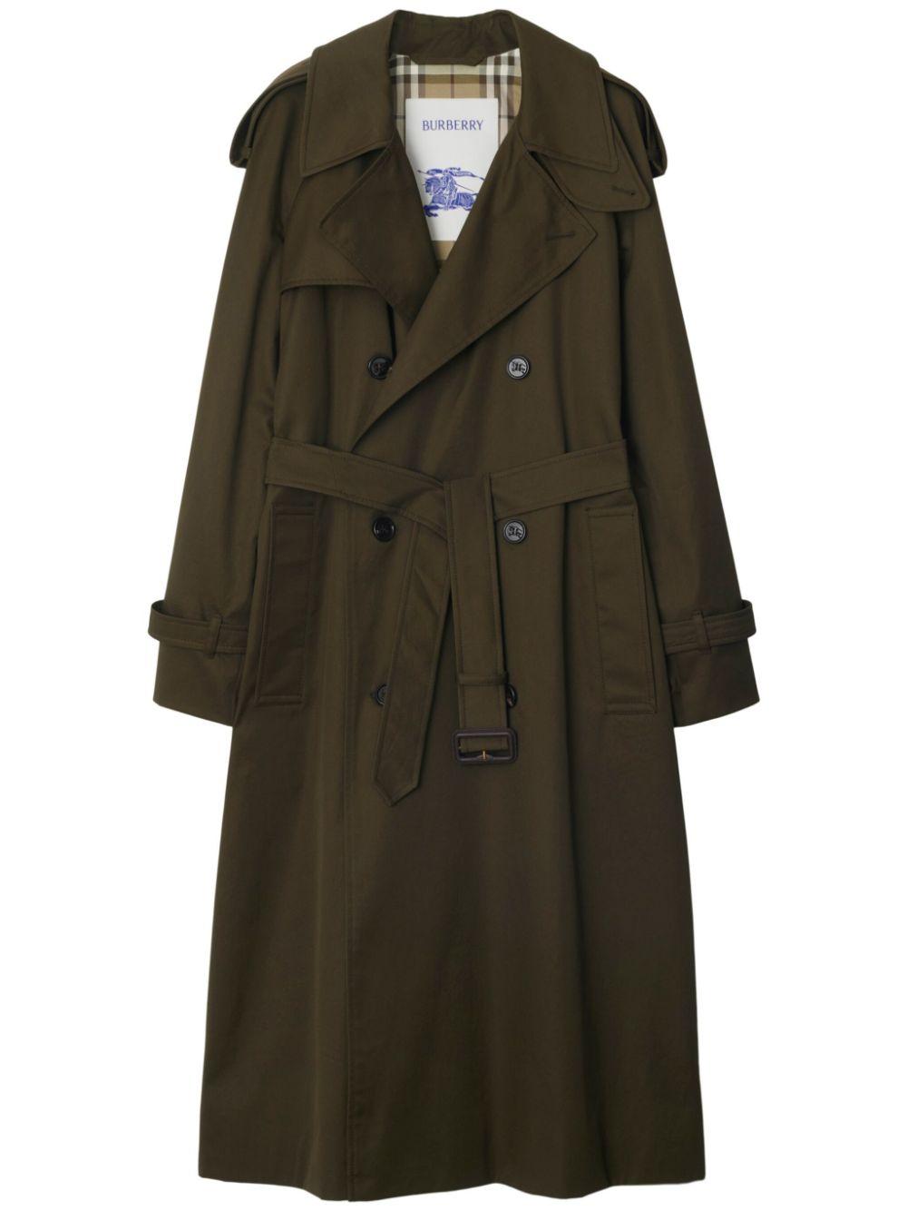 Burberry レディース グリーン Castleford トレンチコート コート