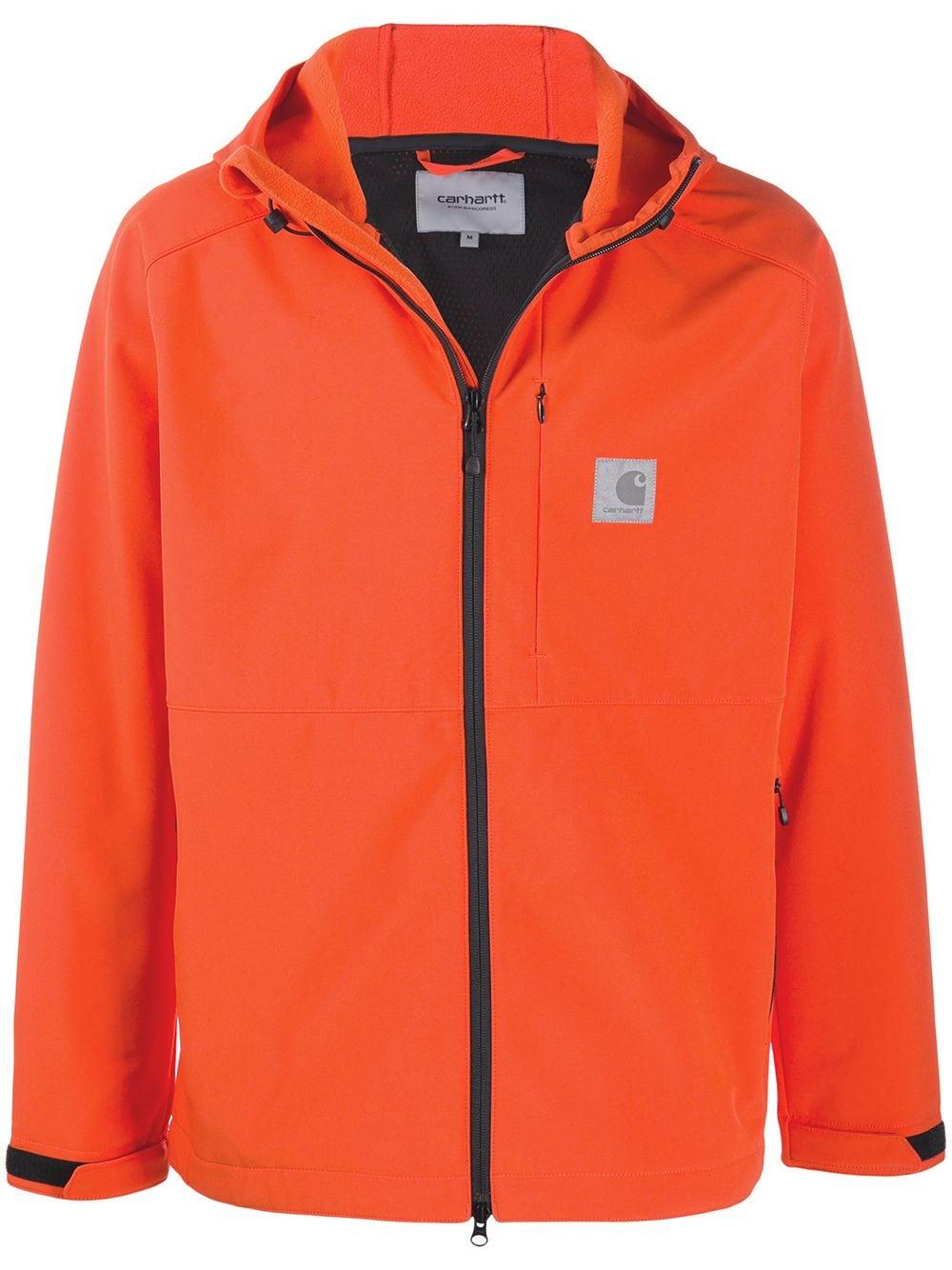 Carhartt WIP Softshell Hooded Jacket in Orange for Men | Lyst