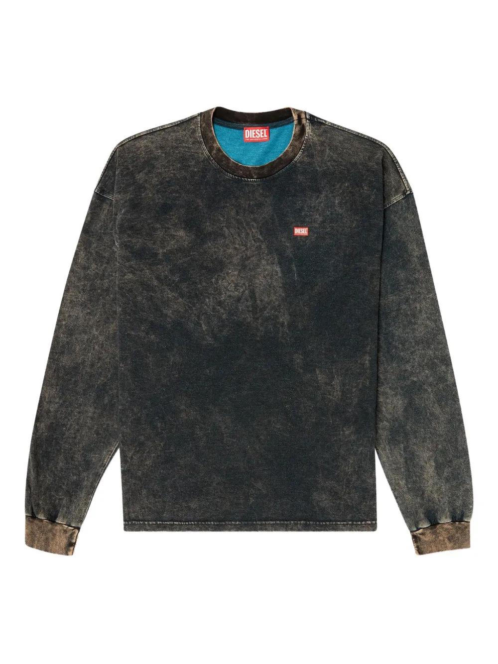 ★ドイツ発*DIESEL*T-Crahor アシッド長袖Tシャツ/GREEN★ Men's Treated long-sleeve T-shirt | Green | Diesel