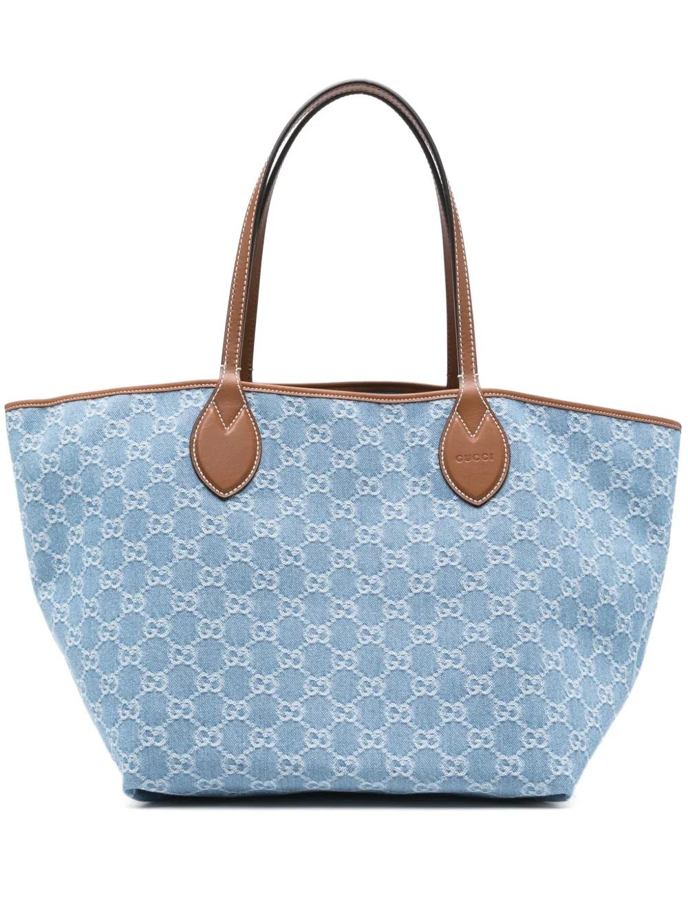Gucci Totissima モノグラム デニムバッグ ブルー | Lyst